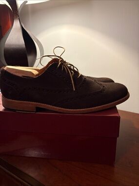Gordon Rush Dark Brown Suede Wingtip Derbys
